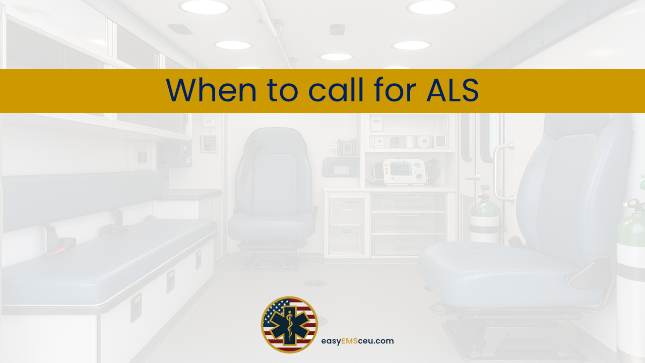 When to call for ALS