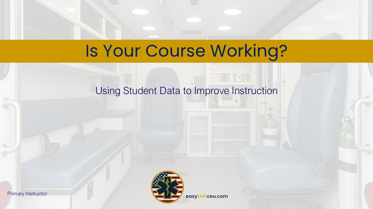 Is Your Course Working? Using Student Data to Improve Instruction