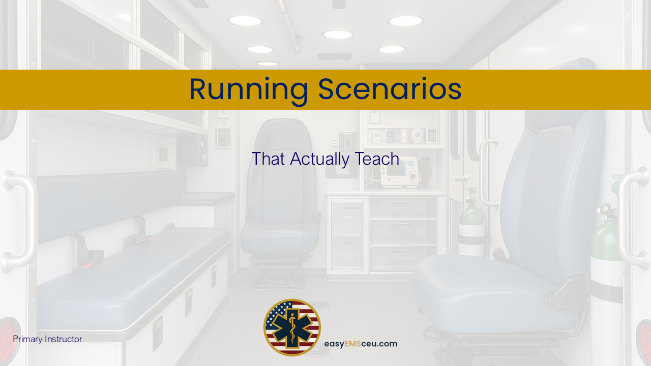 Running Scenarios That Actually Teach
